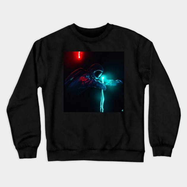 Greetings - Sci fi Digital Painting design Crewneck Sweatshirt by JoshWhiteArt